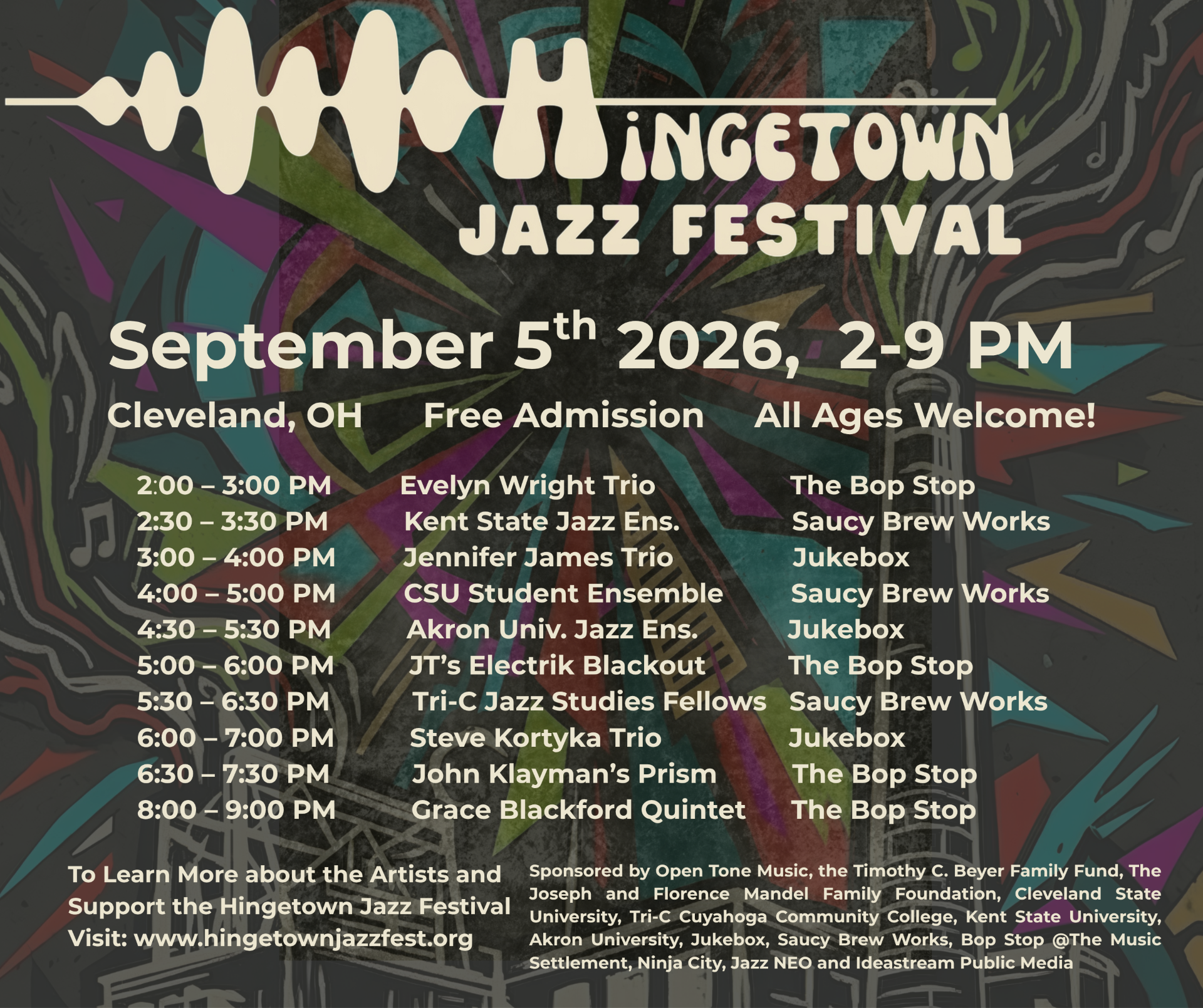 2026 Hingetown Jazz Festival @ BOP STOP 