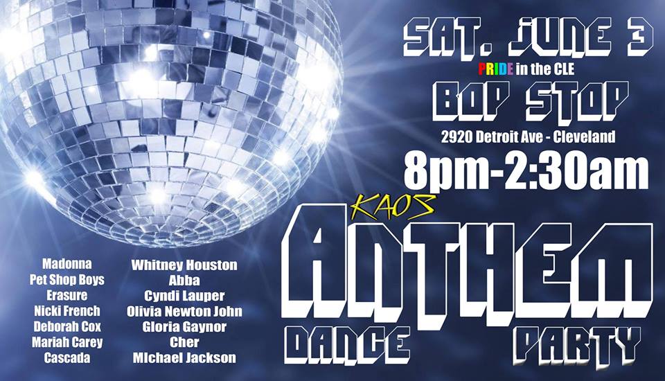 Official Cleveland PRIDE Event: Kaos Anthem Dance Party @ BOP STOP