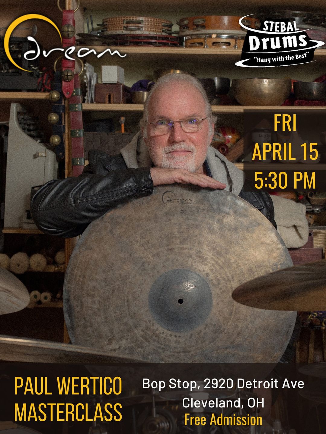 Paul Wertico Masterclass: Expanding Your Creativity @ BOP STOP