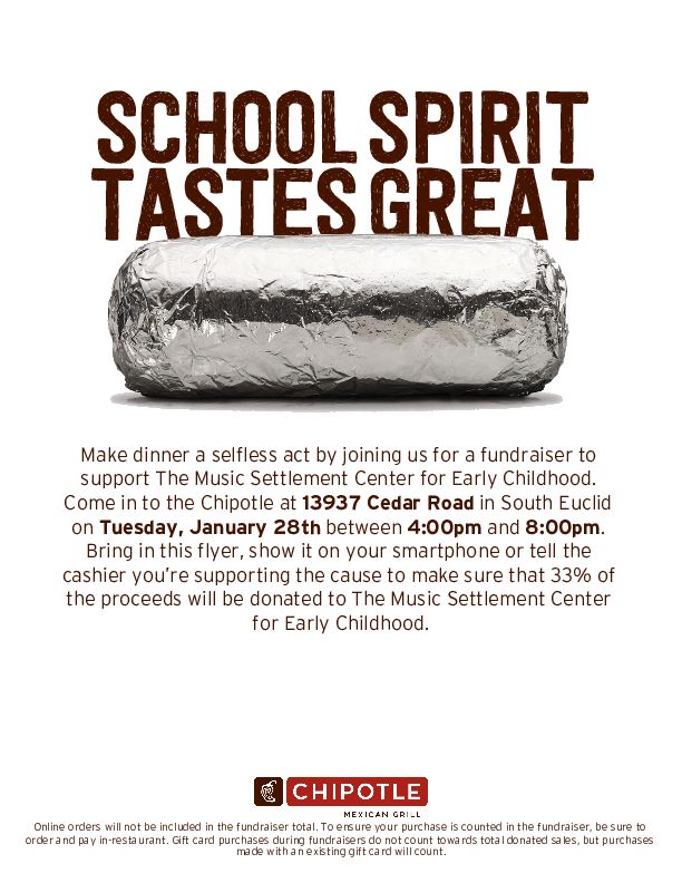 Chipotle Early Childhood Fundraiser