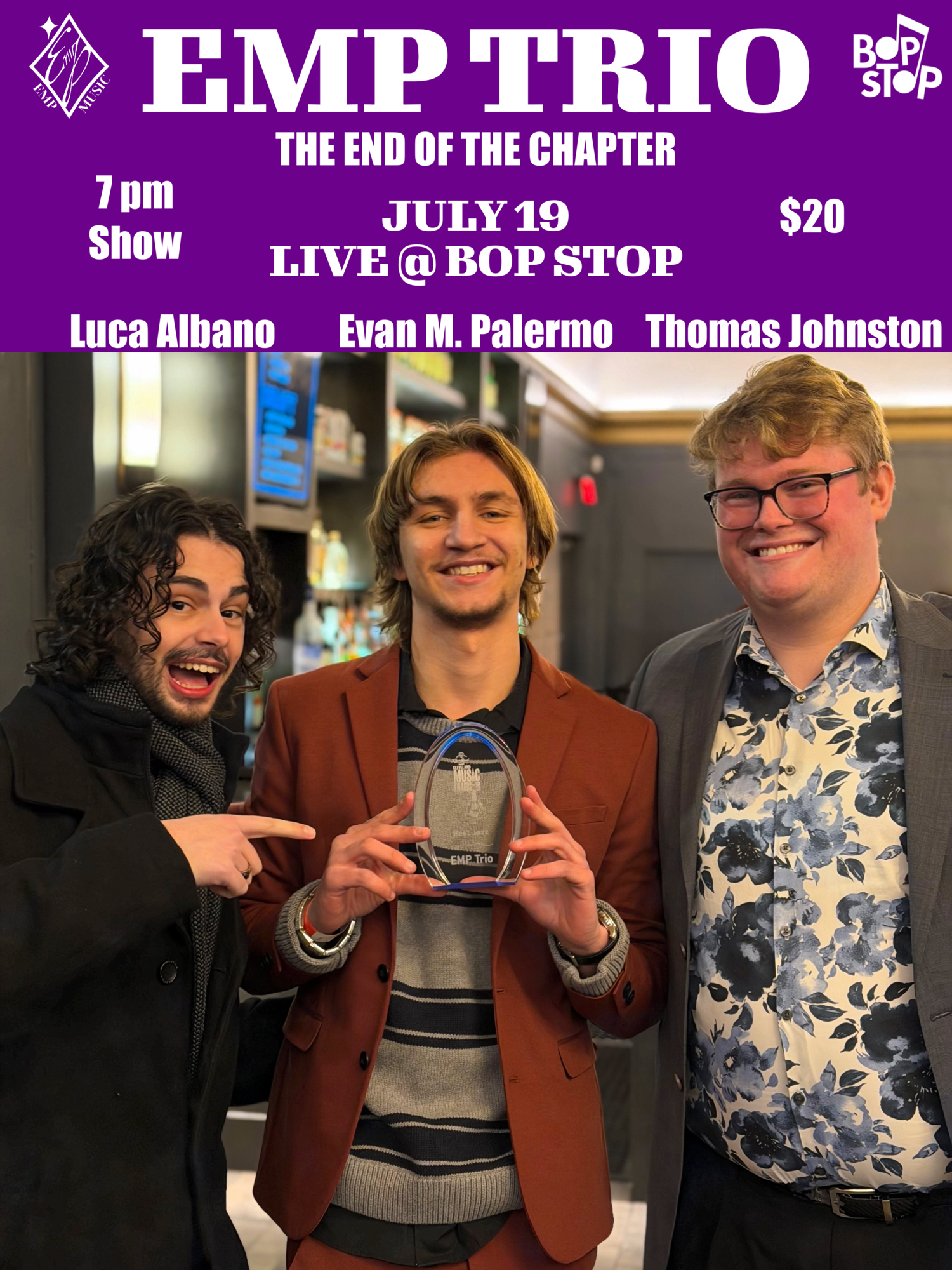 EMP Trio: The End of the Chapter @ BOP STOP