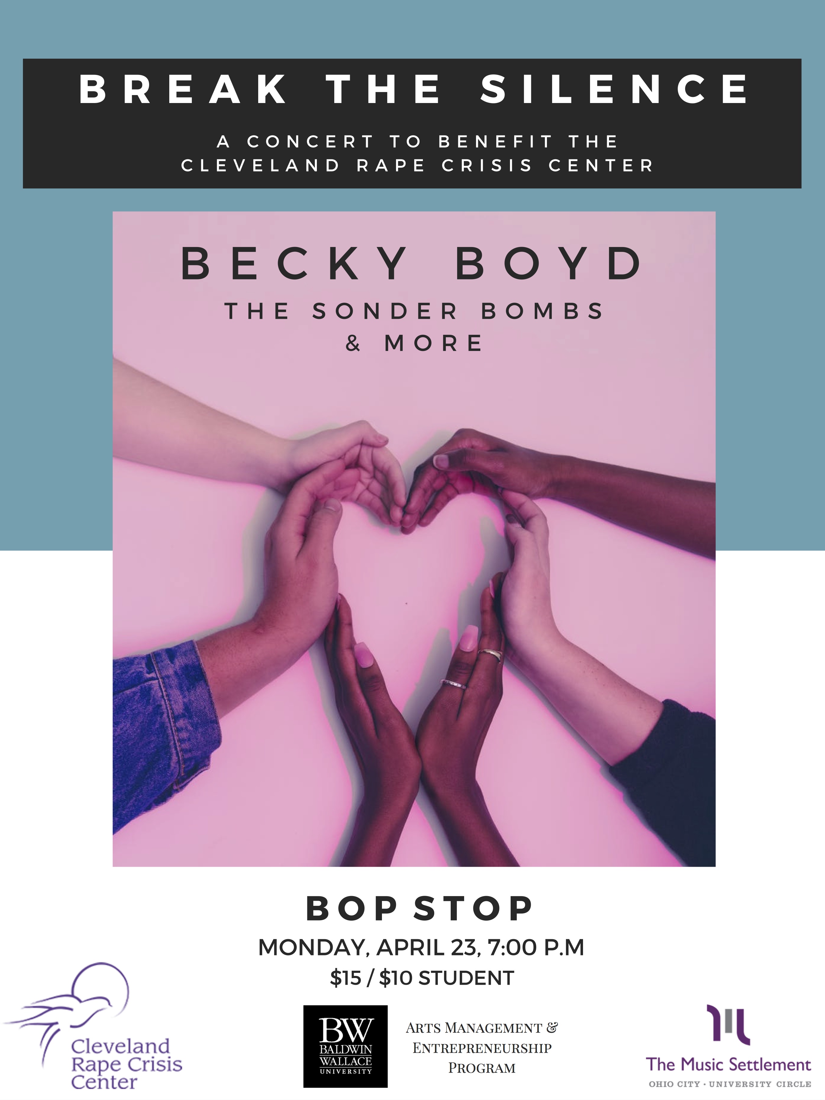 Break The Silence: Benefit Concert For The Cleveland Rape Crisis Center @ BOP STOP