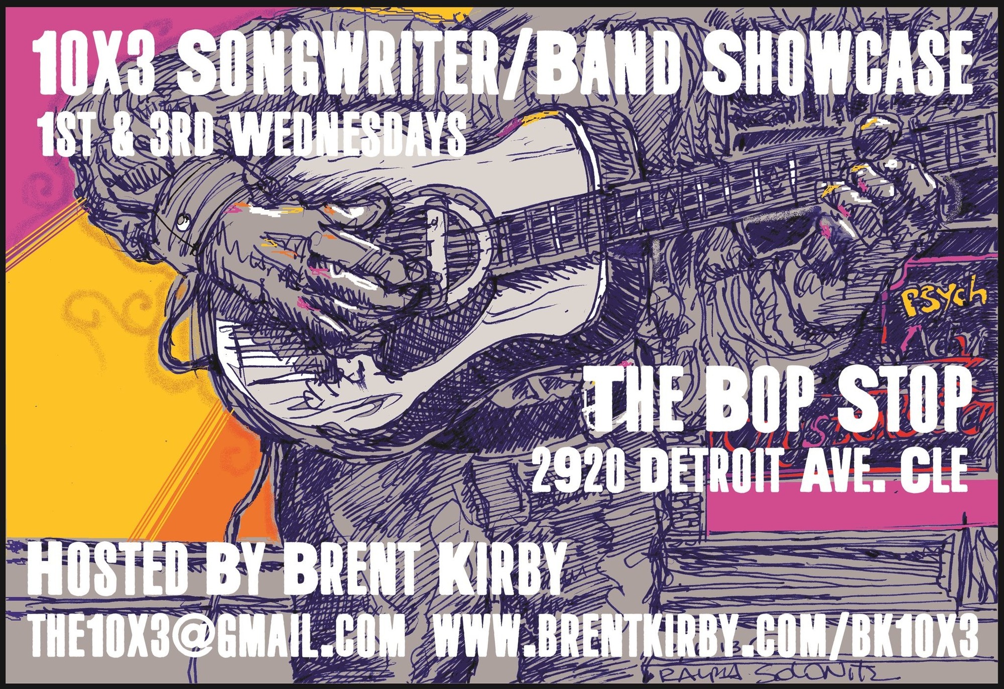 Brent Kirby's 10x3 Songwriter/Band Showcase @ BOP STOP 
