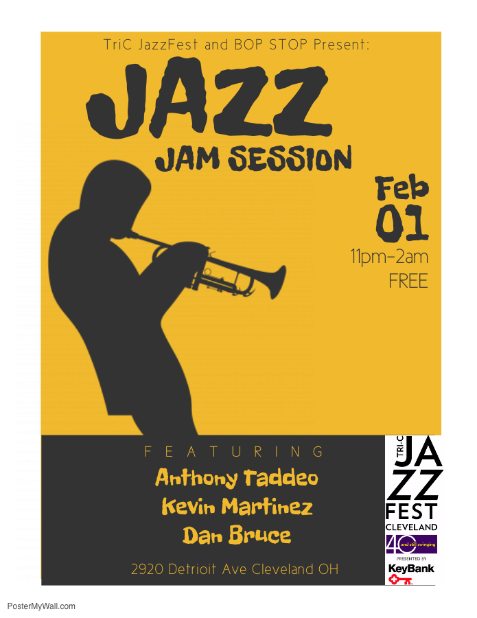 Tri-C JazzFest Presents: Jazz Jam Session @ BOP STOP