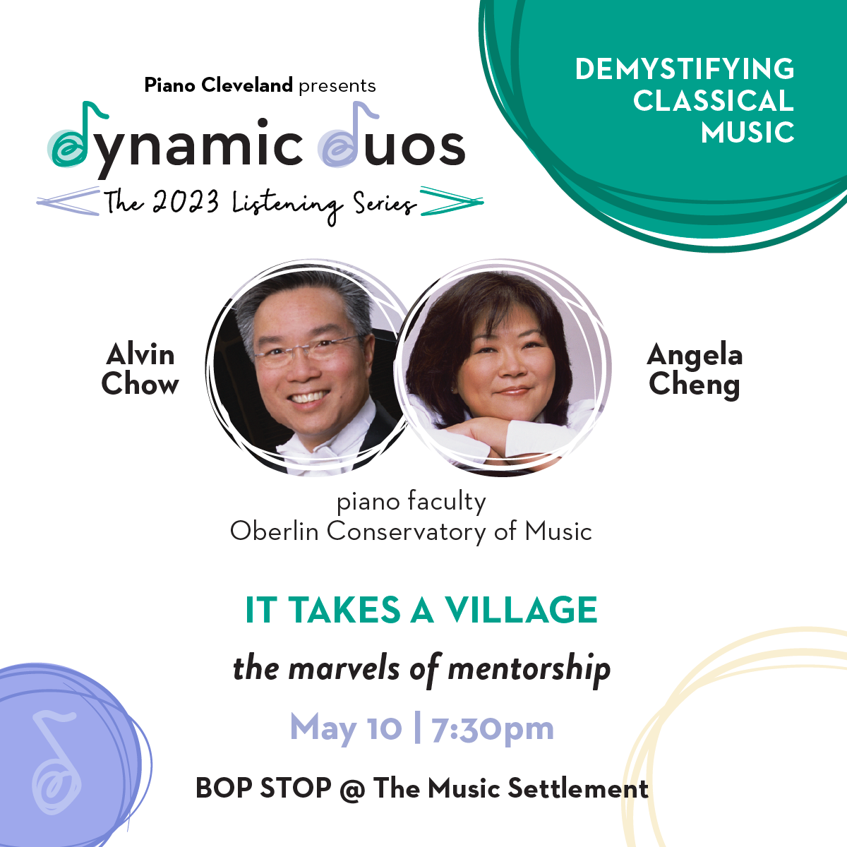 Piano Cleveland Presents Dynamic Duos: It Takes A Village @ BOP STOP