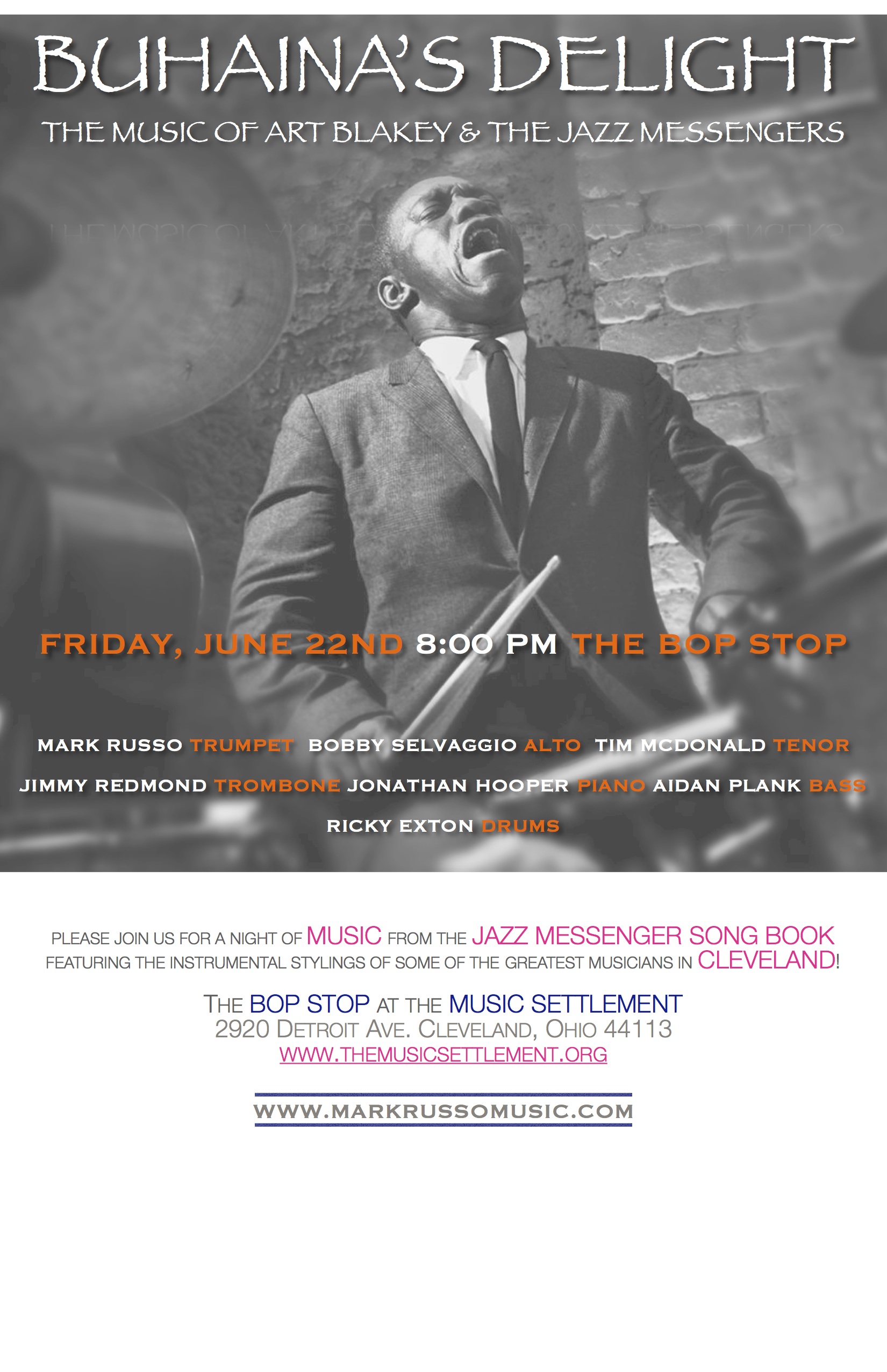 Buhaina's Delight: The Music of Art Blakey And The Jazz Messengers @ BOP STOP