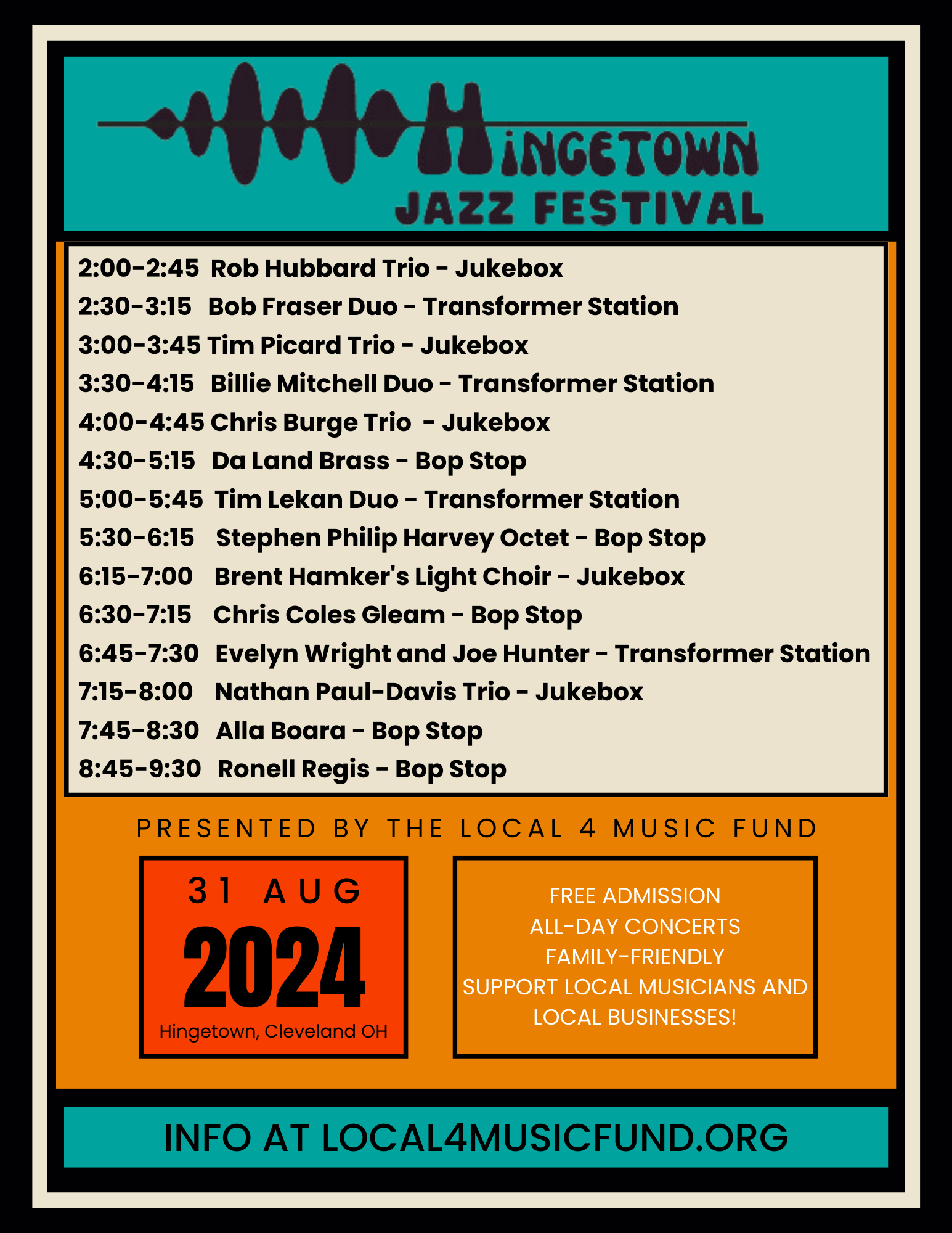 Hingetown Jazz Festival @ BOP STOP
