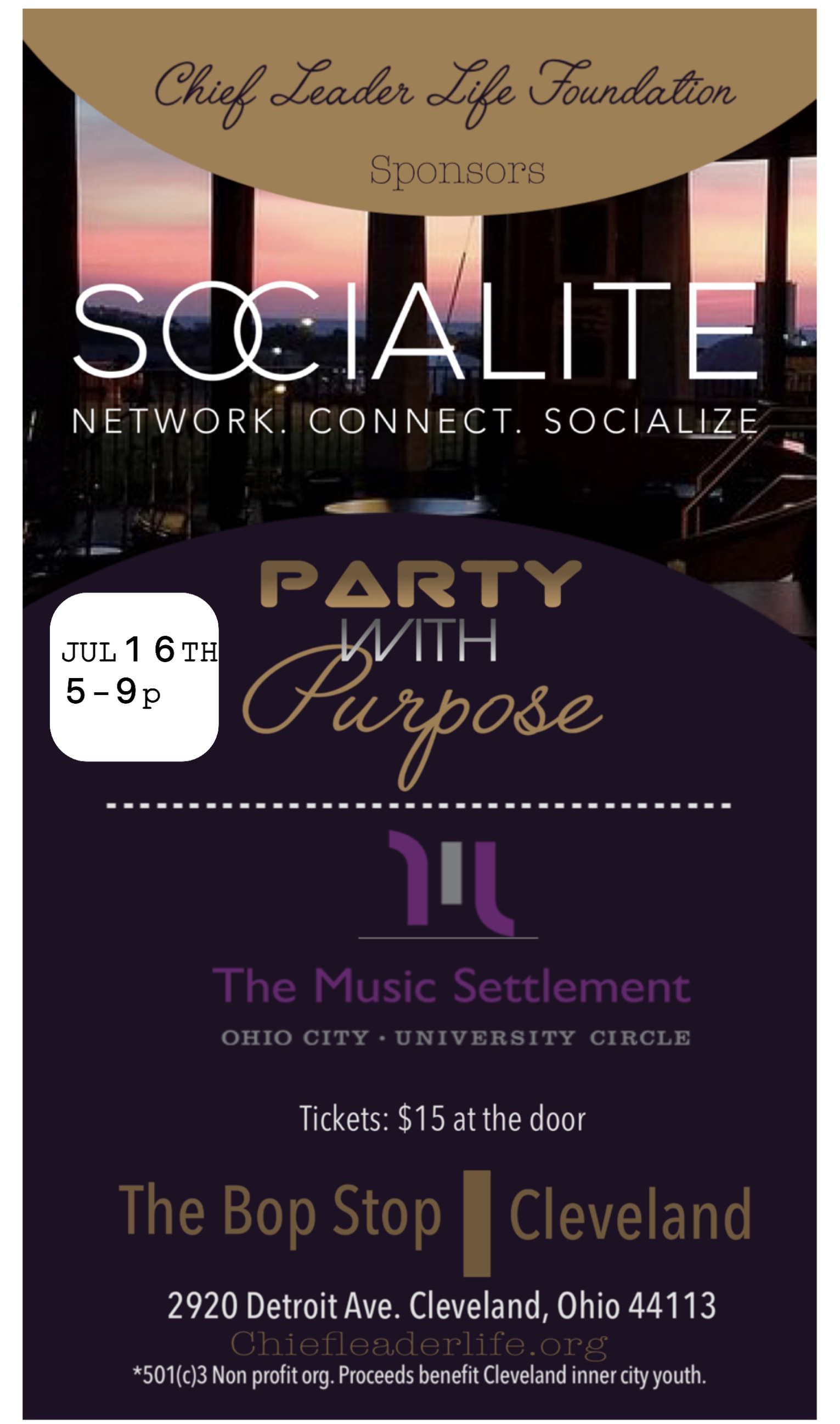Chief Leader Life Foundation Presents: Party With A Purpose @ BOP STOP