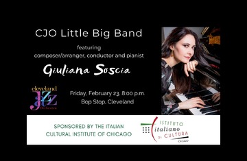(SOLD OUT) Cleveland Jazz Orchestra Little Big Band Featuring Giuliana Soscia @ BOP STOP