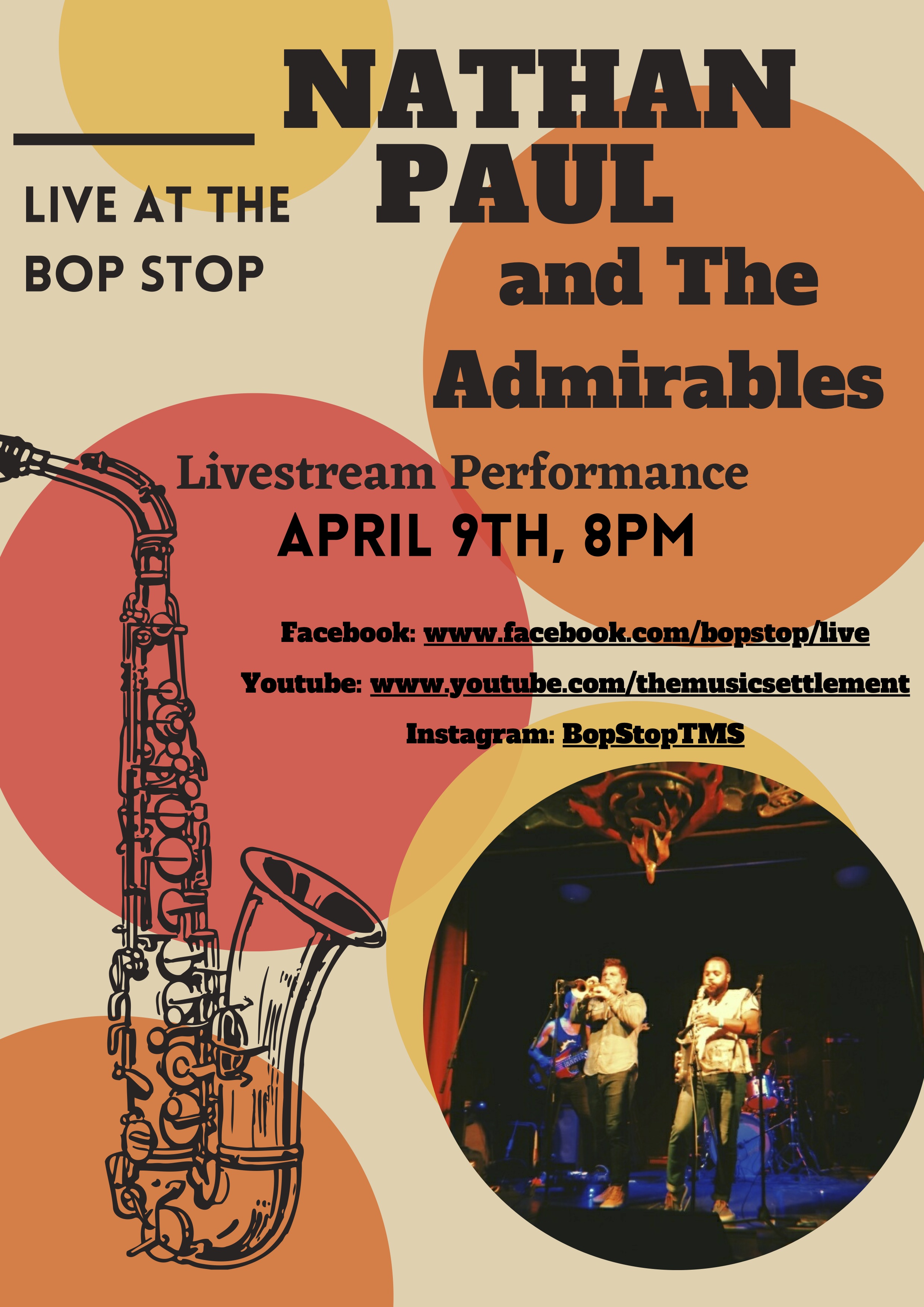 Nathan Paul & The Admirables Livestream @ BOP STOP