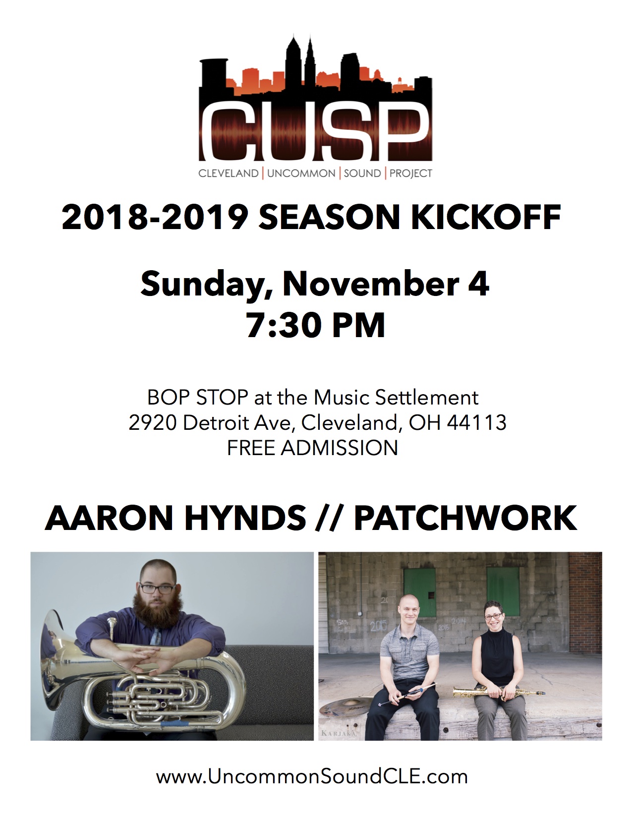 Cleveland Uncommon Sound Project: Aaron Hynds & Patchwork @ BOP STOP