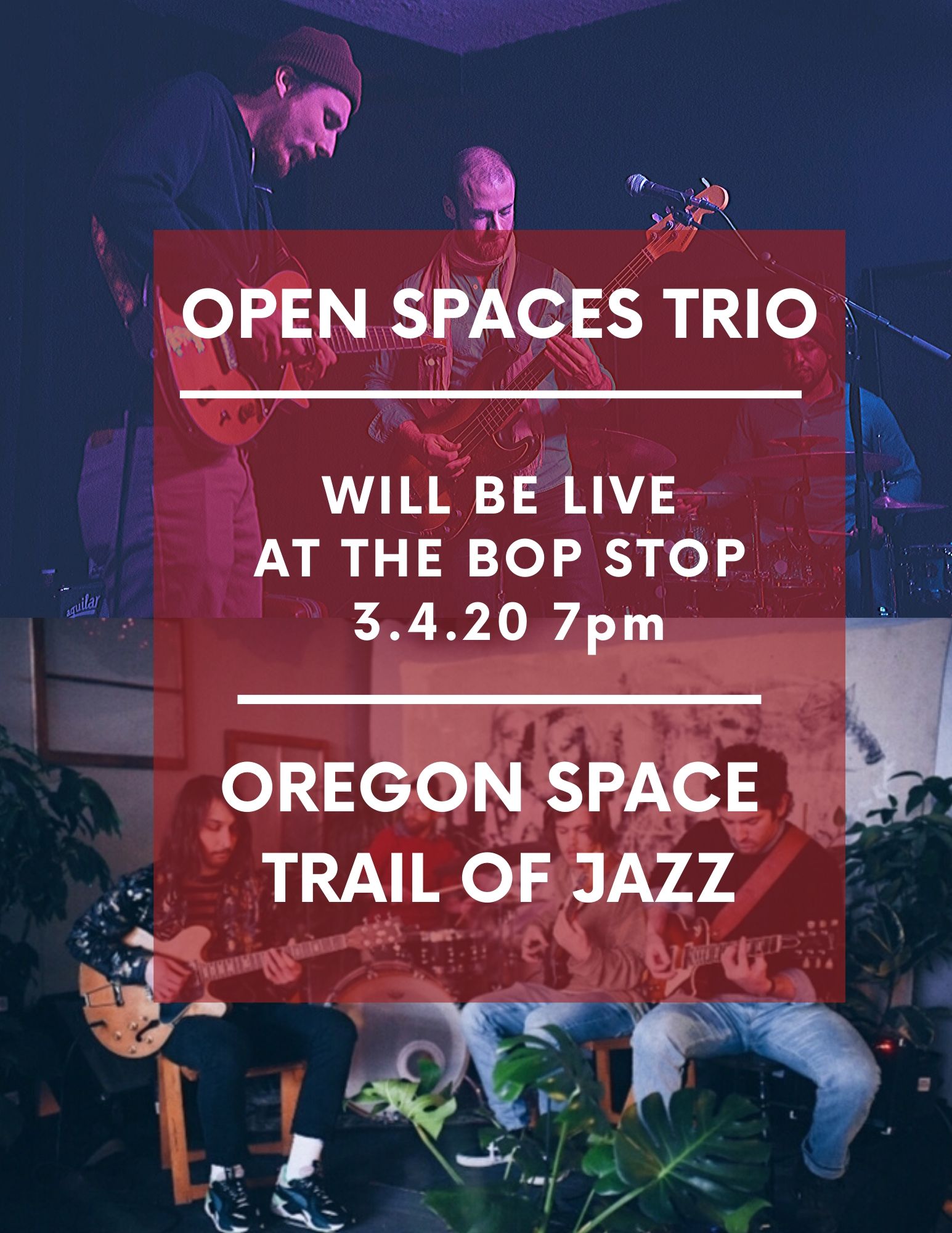 Open Spaces Trio With Oregon Space Trail Of Jazz @ BOP STOP